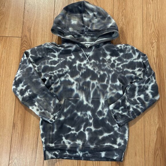 Lululemon All Yours Hoodie Tie Dye Fleece Womens 4 Marmoleado Graphite Grey EUC - Picture 1 of 5